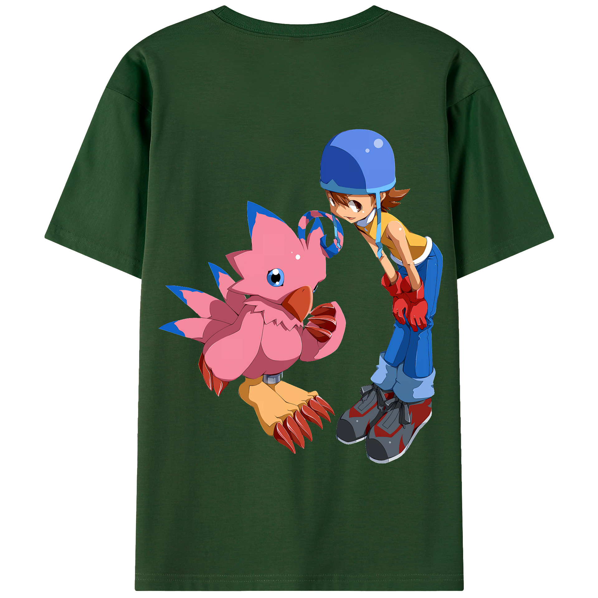 （画像用） Digimon デジタルモンスター/デジモン 綿100％半袖Tシャツ（背面プリント）